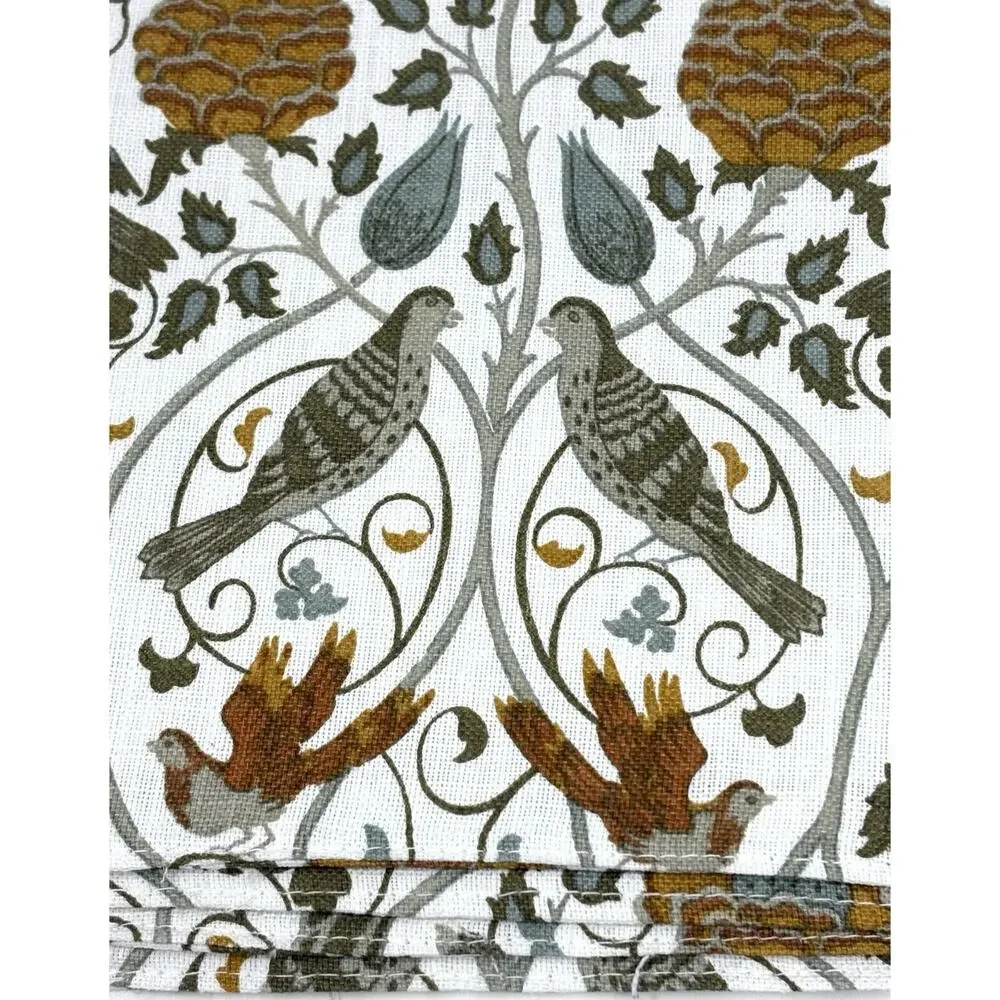 William Morris & Co Placemats Seasons by May 100% Cotton Fabric 13x19 Set 4 Fall
